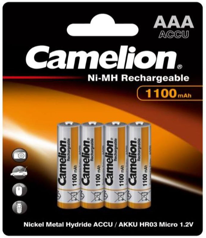 Afbeelding laden in galerijviewer, Camelion rechargeable batteries aaa micro hr3 1100mah (4 pieces)
