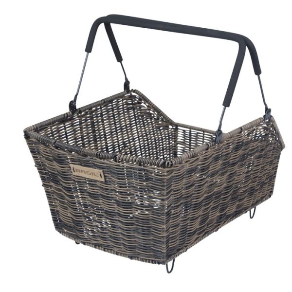 Afbeelding laden in galerijviewer, Basil fietsmand cento rattan look multi system 41 x 25 x 12 cm - bruin
