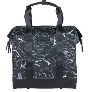 Basil fietsshopper grand flower mik 23l 12 x 35 x 35 cm - zwart