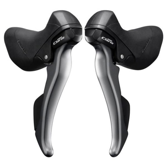 Shimano versteller- remhendelset 2 x 8 speed claris st-r2000 - grijs zwart