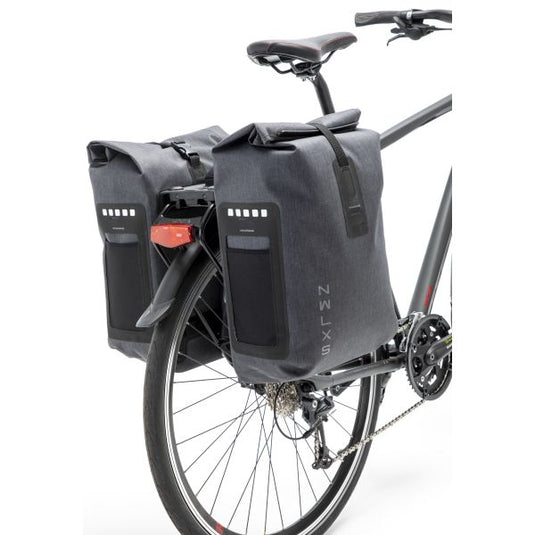 New Looxs fietstas dubbel Varo waterdicht grijs