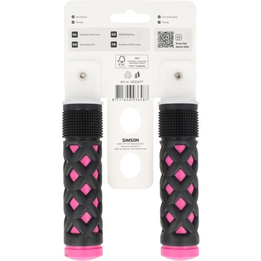 Simson handvatset kinder roze zwart