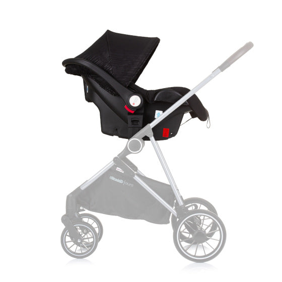 Afbeelding laden in galerijviewer, Chipolino aura autostoel met adapters 40-85 cm groep 0+ obsidian zwart
