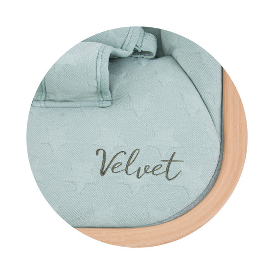 Afbeelding laden in galerijviewer, Chipolino velvet opvouwbare wipstoel met mobiel aloe wood mintgroen beige
