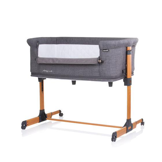 Afbeelding laden in galerijviewer, Chipolino Mommy 'N Me Co-sleeper Box Graphite Wood

