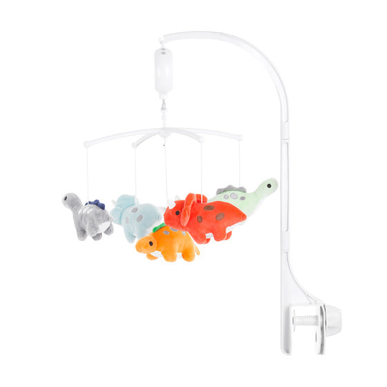 Afbeelding laden in galerijviewer, Chipolino Dinos Muziekmobiel 360° Draaiend Wit Multicolor
