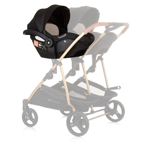 Afbeelding laden in galerijviewer, Chipolino duo autostoel 40-87 cm groep 0+ obsidian zwart beige
