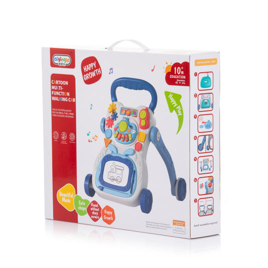 Chipolino Funny Game Loopwagen met Piano, Telefoon Tekenbord Blauw
