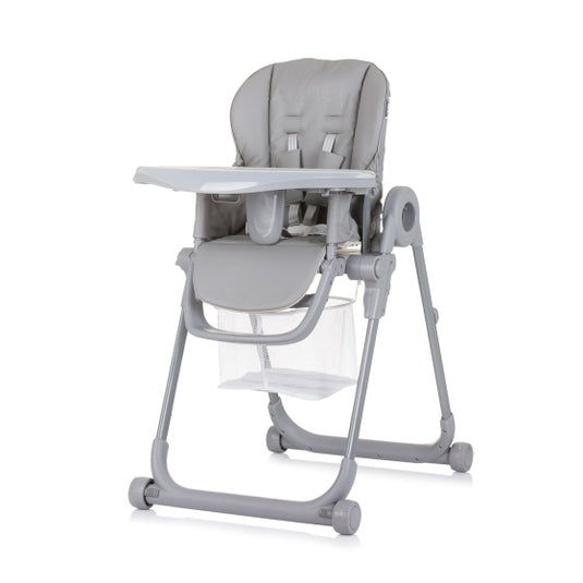 Chipolino Chef Kinderstoel met Eetblad Zitkussen Pure Grey