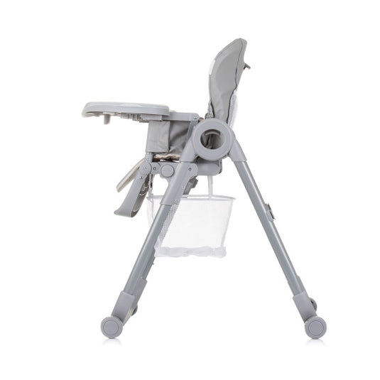 Chipolino Chef Kinderstoel met Eetblad Zitkussen Pure Grey