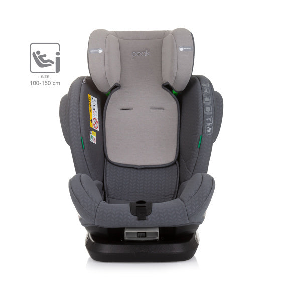Afbeelding laden in galerijviewer, Chipolino peak autostoel i-size 40-150 cm isofix 360° granite grijs
