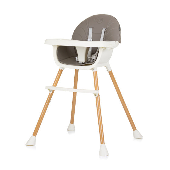 Afbeelding laden in galerijviewer, Chipolino rio 2-in-1 kinderstoel met eetblad zitkussen graphite grijs wit
