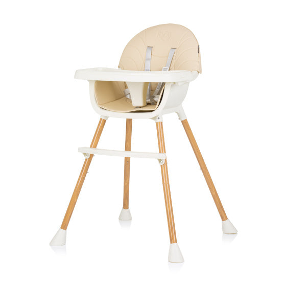 Afbeelding laden in galerijviewer, Chipolino rio 2-in-1 kinderstoel met eetblad zitkussen sand wit
