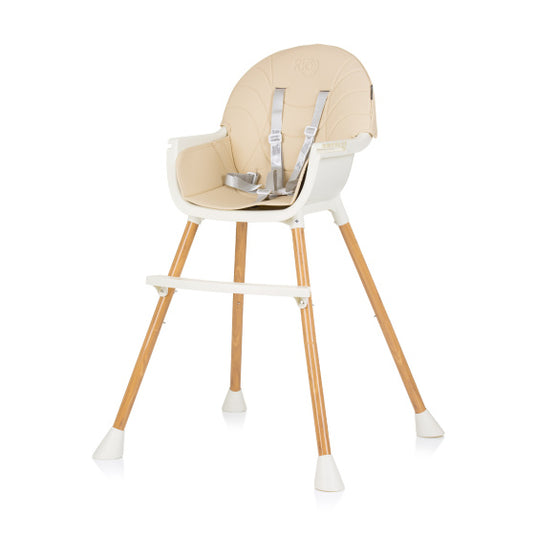 Chipolino rio 2-in-1 kinderstoel met eetblad zitkussen sand wit