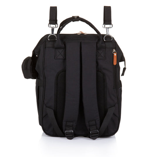 Chipolino Rugzak Luiertas met Extra veel Opslagruimte Obsidian Zwart