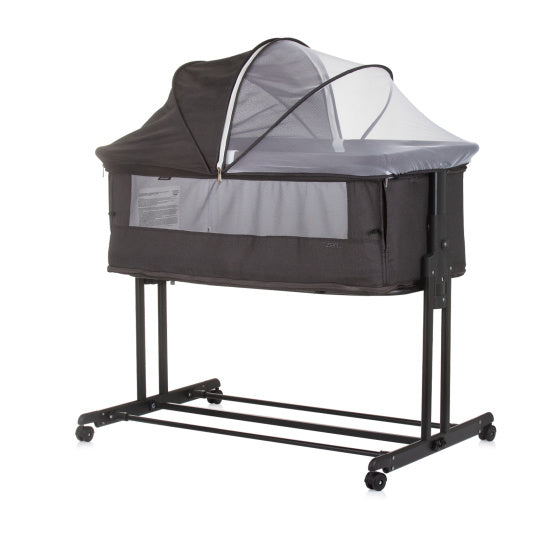 Afbeelding laden in galerijviewer, Chipolino zen co-sleeper box met klamboe obsidian zwart

