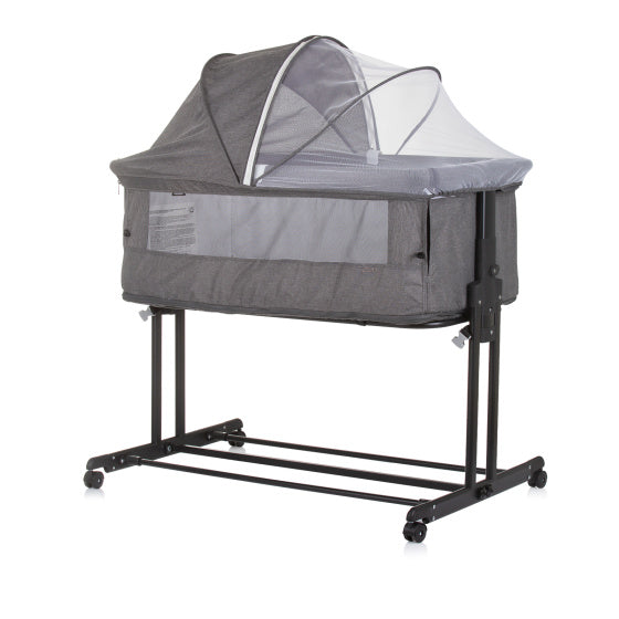 Afbeelding laden in galerijviewer, Chipolino zen co-sleeper box met klamboe granite grijs
