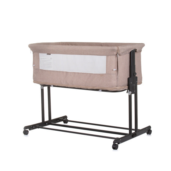 Afbeelding laden in galerijviewer, Chipolino zen co-sleeper box met klamboe macadamia beige
