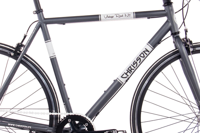 Afbeelding laden in galerijviewer, Chrisson vintage road 28 inch 52 cm heren 7v donkergrijs
