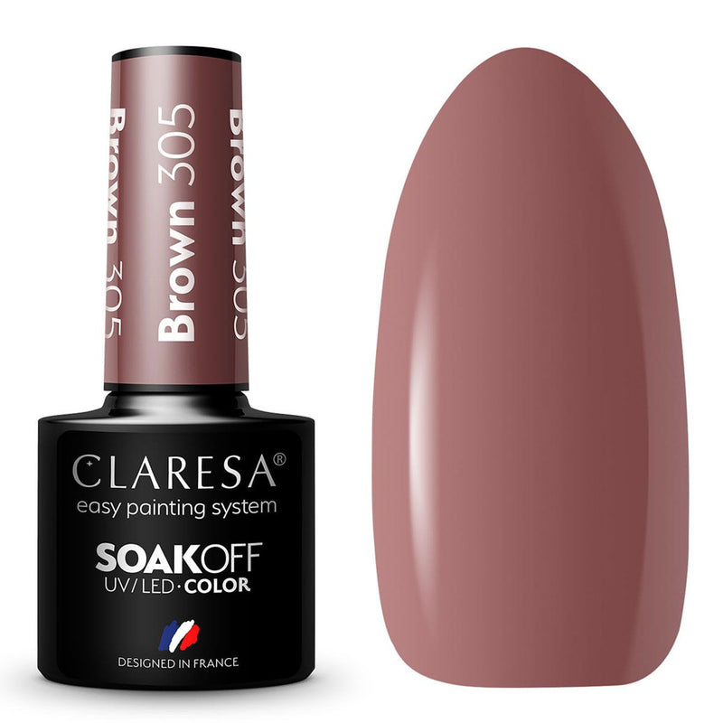 Afbeelding laden in galerijviewer, Claresa uv led gellak 5ml brown 305 classic look
