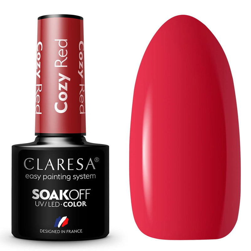 Afbeelding laden in galerijviewer, Claresa uv led gellak 5ml cozy red warm feelings
