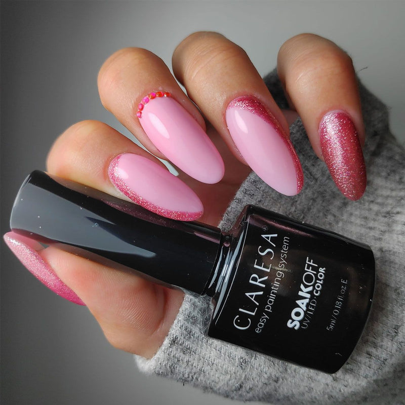 Afbeelding laden in galerijviewer, Claresa uv led gellak 5ml full glitter 5 warm pink
