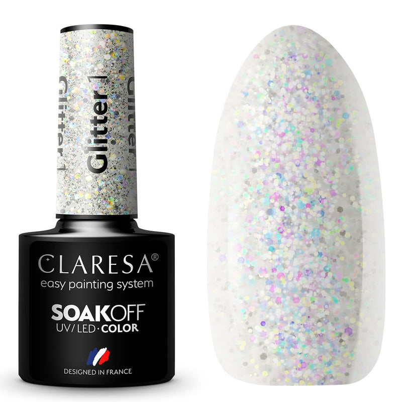 Afbeelding laden in galerijviewer, Claresa uv led gellak 5ml glitter 1
