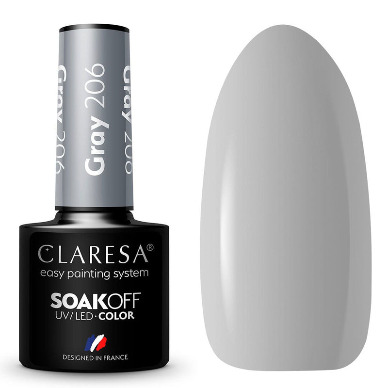 Afbeelding laden in galerijviewer, Claresa uv led gellak 5ml gray 206 savanna vibes
