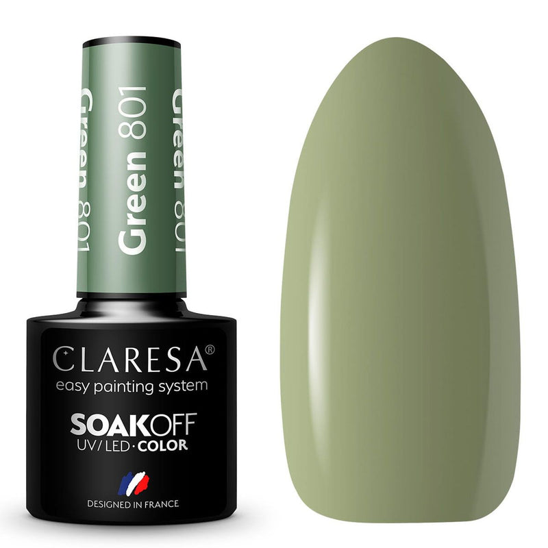 Afbeelding laden in galerijviewer, Claresa uv led gellak 5ml green 801 quiet forest
