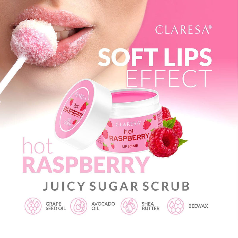 Afbeelding laden in galerijviewer, Claresa lip scrub hot raspberry 15gr.
