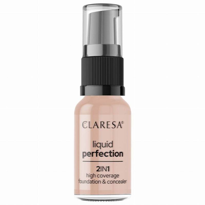 Afbeelding laden in galerijviewer, Claresa liquid perfection 2-in-1 concealer en foundation 104 nude 18gr.
