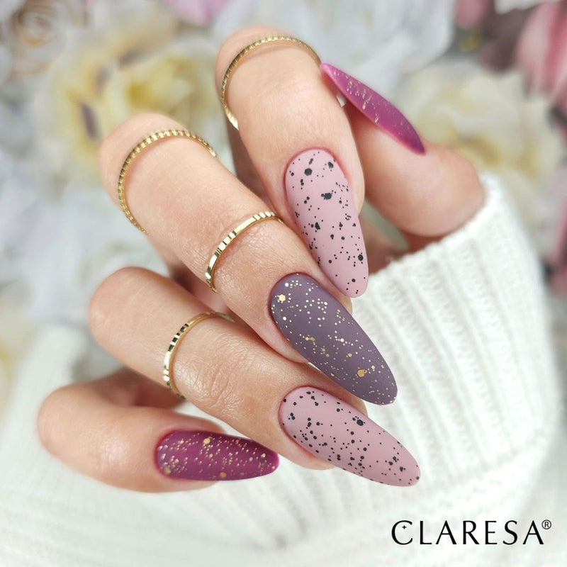 Afbeelding laden in galerijviewer, Claresa top coat bubble gold mat no wipe 5ml
