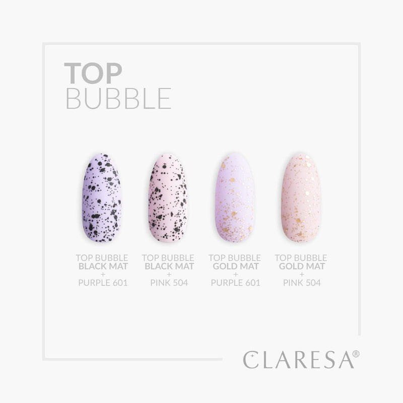 Afbeelding laden in galerijviewer, Claresa top coat bubble black mat no wipe 5ml
