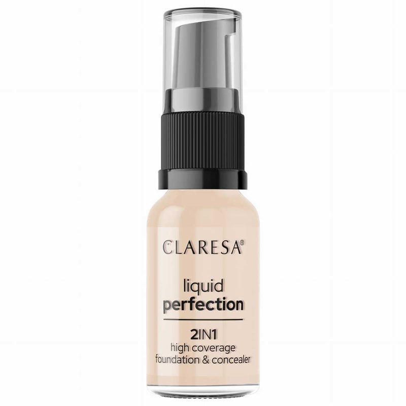 Afbeelding laden in galerijviewer, Claresa liquid perfection 2-in-1 concealer en foundation 101.5 vanilla 18gr.
