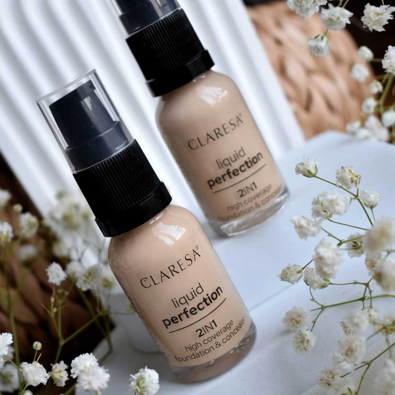 Afbeelding laden in galerijviewer, Claresa liquid perfection 2-in-1 concealer en foundation 101.5 vanilla 18gr.

