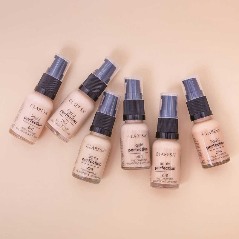 Afbeelding laden in galerijviewer, Claresa liquid perfection 2-in-1 concealer en foundation 101.5 vanilla 18gr.
