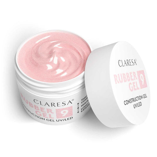 Claresa rubber gel 9 sparkle pink 45gr.