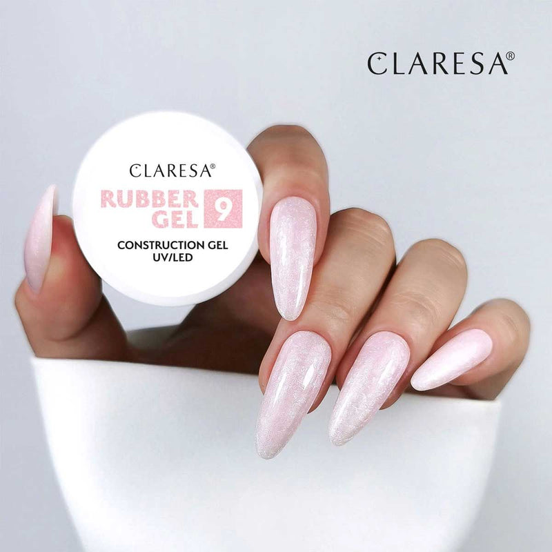 Afbeelding laden in galerijviewer, Claresa rubber gel 9 sparkle pink 90gr.
