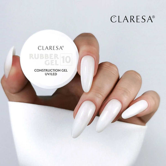 Claresa rubber gel 10 milky white 90gr.