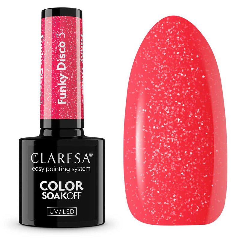 Afbeelding laden in galerijviewer, Claresa uv led gellak 5ml funky disco 3 coral twist
