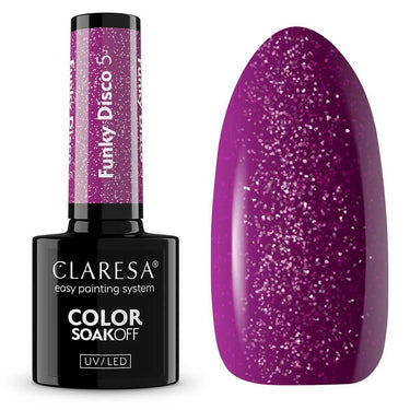 Claresa uv led gellak 5ml funky disco 5 violet vinyl