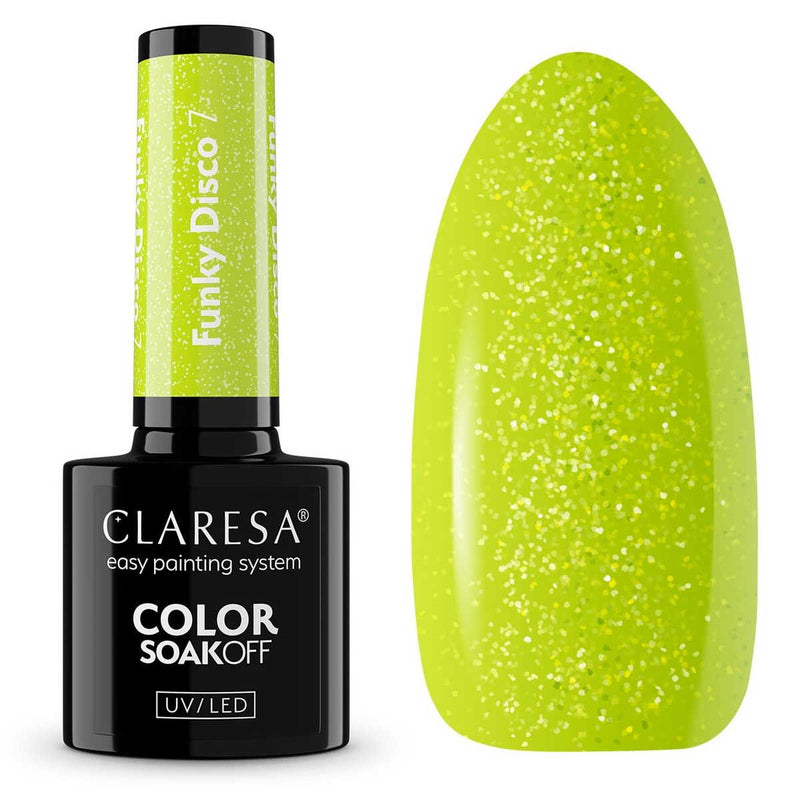 Afbeelding laden in galerijviewer, Claresa uv led gellak 5ml funky disco 7 lime light
