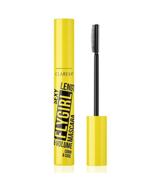 Claresa flygirl comb curl sexy lenght volume mascara zwart 10ml