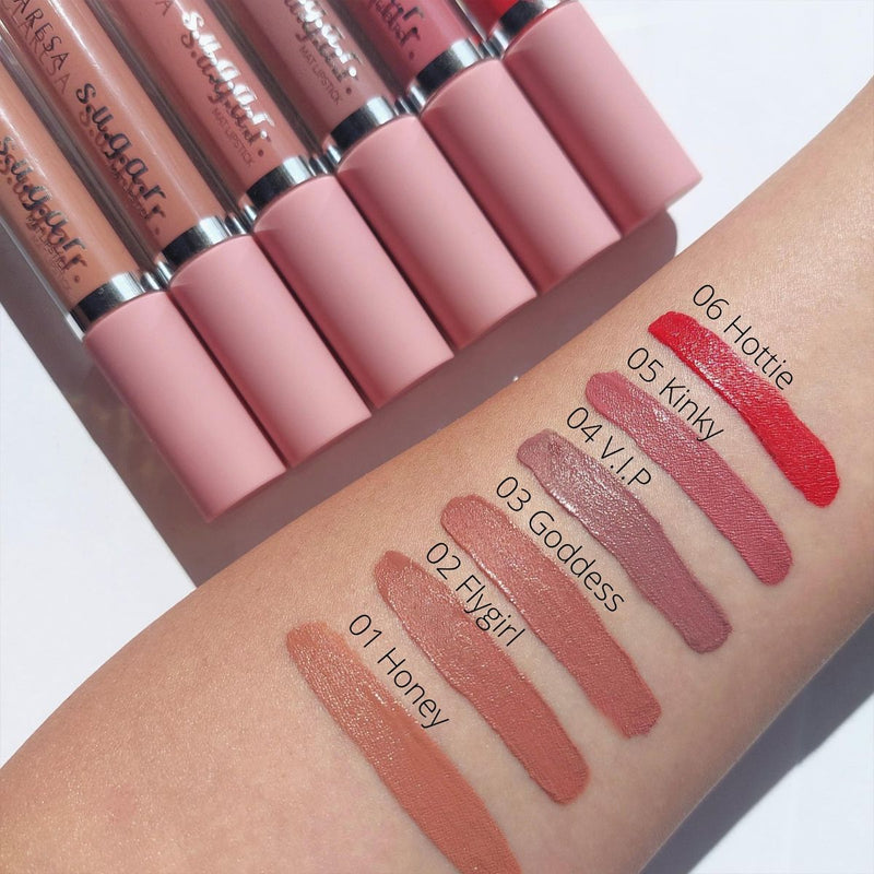 Afbeelding laden in galerijviewer, Claresa matte liquid lipstick s.u.g.a.r. 02 flygirl 5ml
