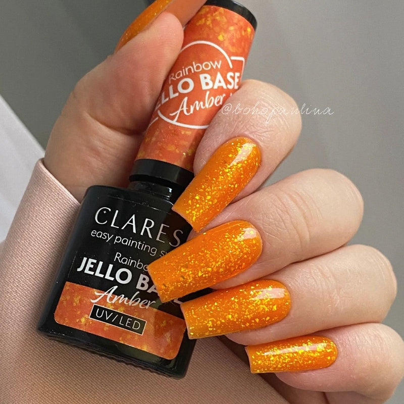 Afbeelding laden in galerijviewer, Claresa rainbow jello base coat amber 5ml
