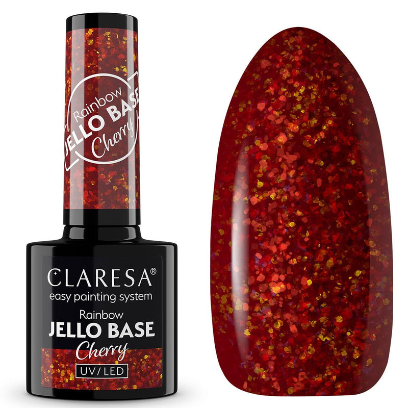Afbeelding laden in galerijviewer, Claresa rainbow jello base coat cherry 5ml

