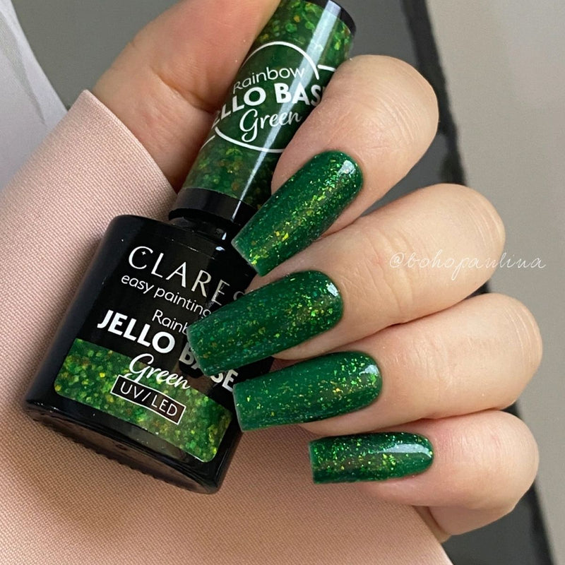 Afbeelding laden in galerijviewer, Claresa rainbow jello base coat green 5ml
