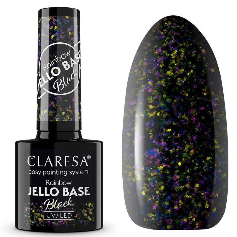 Afbeelding laden in galerijviewer, Claresa rainbow jello base coat black 5ml
