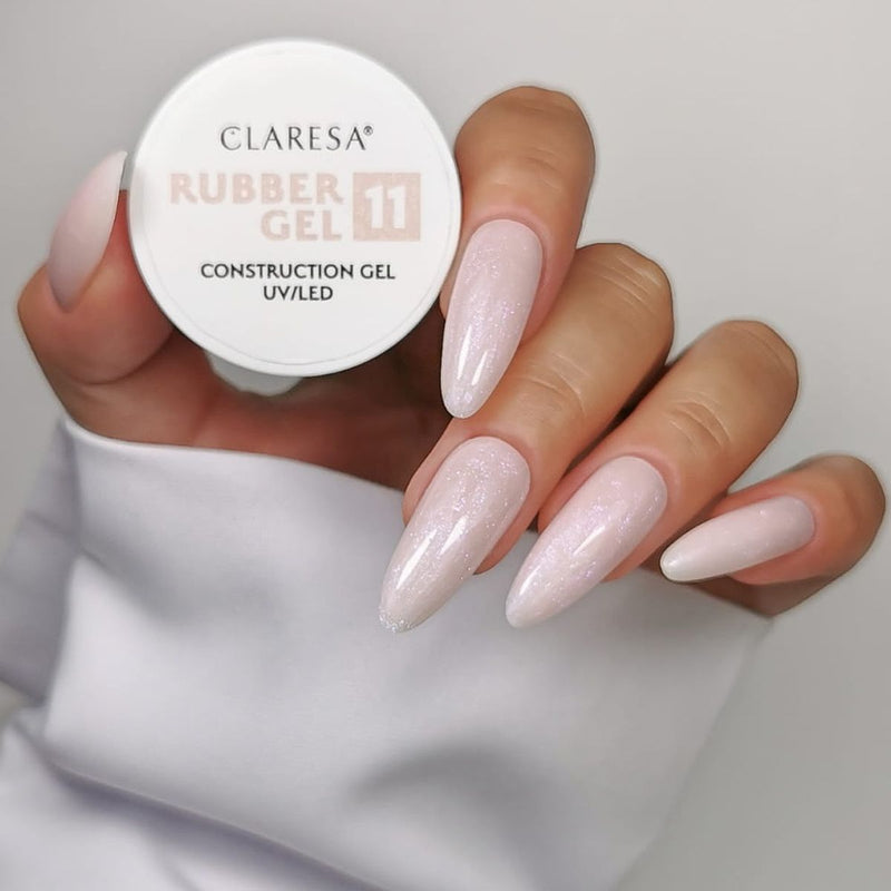 Afbeelding laden in galerijviewer, Claresa rubber gel 11 sparkle soft pink 12gr.
