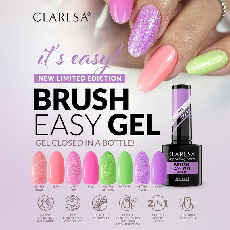 Afbeelding laden in galerijviewer, Claresa brush easy gel peach 5ml

